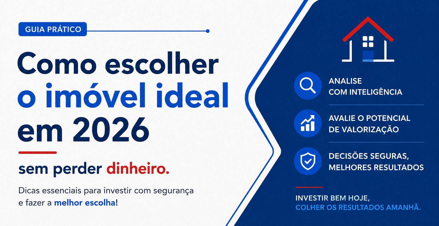 Como escolher o imóvel ideal em 2026 sem perder dinheiro